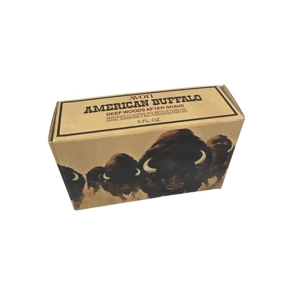 Avon American Buffalo Deep Woods Original BoxAfter Shave 5 Fl Oz Collectible Gla - Picture 3 of 10